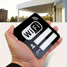 Resim 1 adet WIFI Duvar İşareti Çift Taraflı Yapışkanlı - Kombine Ahşap, Klasik Tarz, Duvara Monte Ev, Restoran, Bar, Kamu Alanı, Otel, Kahve Dükkanı, Çay Evi için - Elektrik Gerektirmez, Restoran Dekorasyonu | Minimalist Tasarım | Dayanıklı Duvar Sanatı, Wifi İşareti 