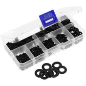 Resim Huiliang Elektrik Prizi Ara Parçaları Cıvataları Naylon Contalar İçin 500 Adet Naylon Düz Pul Çeşitleri Seti 