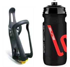 Resim Robesbon Elite Loli Bisiklet Matara, Ayarlanabilir Kafesi İle Siyah Renk Ve Geri Dönüştürülebilir Malzeme 