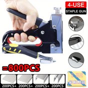 Resim 4’ü 1 Arada Ev Kullanımı İçin Ağır Zımba Tabancası + 800 Adet Zımba Çekirdeği + Çıkarıcı Set – Kablo, Malzeme Tamiri, DIY, Kumaş, Duvardaki Dikiş ve Mobilya Zımbalama İçin Manuel Zımba Tabancası 