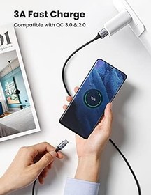 Resim UGREEN 2.0 USB-A & USB-C Örgülü Şarj ve Data Kablosu, 1 Metre, Siyah, 60126 