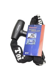 Resim T.concept Tonyon Dayanıklı Güçlendirilmiş Zincirli Anahtarlı Bisiklet Kilidi 8 X 90 Cm Siyah 