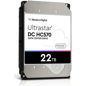 Resim WD Ultrastar HC570 0F48155 WUH722222ALE6L4 3.5" 22 TB 7200 RPM 512 MB SATA 3 HDD 