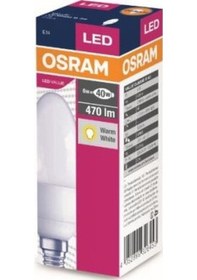 Resim Osram Ledvalue 4.9W (40W) Led Mum Ampul Sarı Işık 2700K E14 