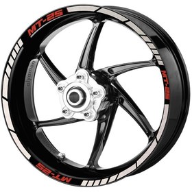 Resim Deeb Yamaha Mt25 Jant Şeridi Beyaz Kırmızı Model X N11.76345 