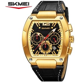 Resim Skmei Çok İşlevli Üç Gözlü Altı Pimli Namlulu Saat Altın - Siyah 