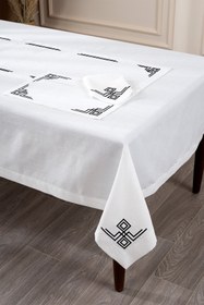 Resim Valeri Siyah Nakışlı Tekli Runner 45X145 2562 - Siyah / 45 x 145 