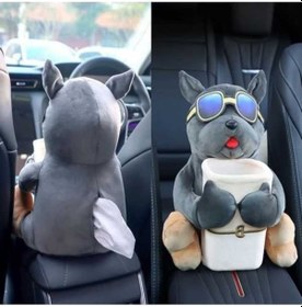 Resim Ganzhoushop Yurt Ve Sevimli Peluş Peçete Mendil Mendil Mendil Kutusu, Kutusu, Kutusu, Kutusu Hayvan Dışından Çöp Arada Araba 2'si 1 Ha 