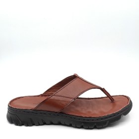 Resim Cristante Zappella %100 Hakiki Deri Parmak Arası Deri Erkek Terlik , Günlük Terlik 