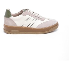 Resim Derinet Hakiki Deri Bağcıklı Kadın Sneaker 