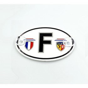 Resim BsElektronik Etiketçilere Özel Oval Fransa (f) Cam Süsü Pleksi Vantuzlu Arma 