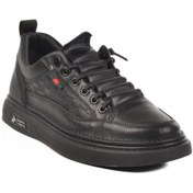 Resim MARCOMEN 152-19039 M Siyah Hakiki Deri Erkek Sneaker 