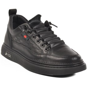 Resim MARCOMEN 152-19039 M Siyah Hakiki Deri Erkek Sneaker 