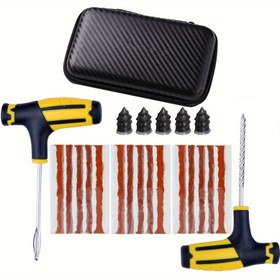 Resim Lastik Tamir Kiti, Patlama Tıpası ve Yapıştırıcı ile Acil Durum Lastik Onarım Seti 
