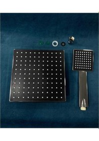 Resim Robot Duş Tepe Başlığı Takım Siyah Kare Büyük Duş Hızlı Kargo Diğer 