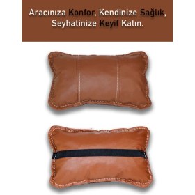 Resim Toyota Corolla 2013 ve Sonrası Oto Koltuk Taba Renk Boyun Yastığı 2 Adet 