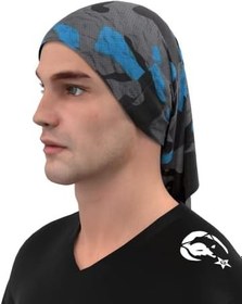 Resim e taktik Extreme Mavi Kamuflaj Desenli Boyunluk Buff Bandana Saç Bandı Balaclava Yüz Maskesi 