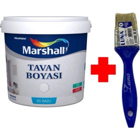 Resim Beyaz Tavan Boyası 3,5 kg + İzmir Fırça Kestirme No:2 Hediyeli 