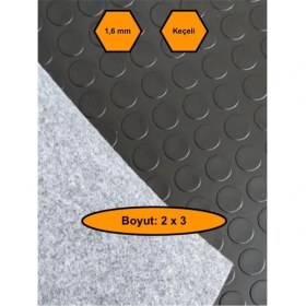 Resim Siyah Paralı Muşamba , Zemin Örtüsü, Kaymaz Özellikli Zemin Paspası, 2x3 Metre 