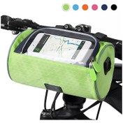 Resim Neevoyu Yeşil Bisiklet Ön Çantası, Dokunmatik Ekranlı, Su Geçirmez, 6.1" Telefon İçin, Kol Çantası Veya Bisiklet Tutucuyla Kullanıma Uygun, Hafif Depolama Çantası Yeşil 