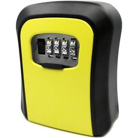 Resim Dofolink Alüminyum Alloy 4 Haneli Kombinasyonlu Su Geçirmez Anahtar Kutu Sarı - Dış Ve İç Mekanlar İçin Güvenli Saklama 