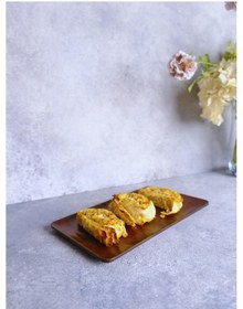 Resim Justwood Ligna Melamin Ahşap Rölyefli 16x26 Cm Servis Tabağı, Sunum Tabağı, Pasta Tabağı, Sunumluk Koyu Kahverengi 