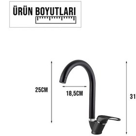 Resim Kustar Cambridge Mutfak Eviye Bataryası Siyah - 1238G8G8Y19-Ur1Jj 