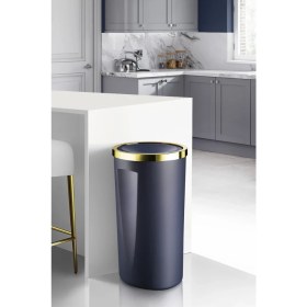 Resim Lacivert 35 Lt Çöp Kovası, Şık ve Dayanıklı Ev ve Ofis Kullanımı Için Ideal 