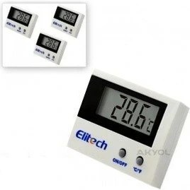 Resim Elitech 3 Adet Elitech ST-1A Mini Kablolu Termometre 