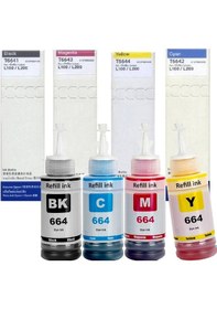 Resim Epson T664 L365 Yazıcı Uyumlu Muadil Mürekkep Seti 4 Renk Black - Cyan - Magenta - Yellow 