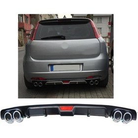 Resim Fiat Punto Uyumlu Body Kit Difüzör 4 Çıkış Siyah Yuvarlak 