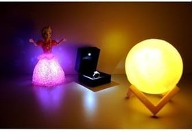Resim Işık kasabası(189) Işıklı Yüzük Kutusu Kalpli Yüzük, Rcb Led Barbie, 3d Led Küre Gece Lambası Pembe 8 x 15 
