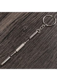 Resim Tornavida, 100 Adet/paket 3'ü 1 Arada Gözlük Tornavidası Güneş Gözlüğü Gözlük Saat Tamir Alet Seti Anahtarlık Taşınabilir, Gümüş 5732 