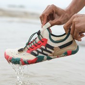 Resim Erkek ve Kadın Su Ayakkabıları, Hafif Hızlı Kuruyan Nefes Alabilen File, Kaymaz Açık Hava Yürüyüşü Sneaker'ları, Çeşitli Renkler, Cinsiyetsiz Plaj Ayakkabıları 
