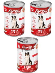 Resim Energy Sığır Etli Konserve Yetişkin Köpek Maması 3 x 400 G 