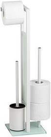 Resim Wenko Rivalta Tuvalet Fırçası Tutucu, Çelik, 18 x 70 x 23 cm, Beyaz 