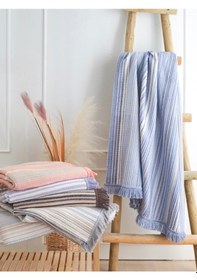 Resim Vicuna Home Pamuklu Tv Battaniyesi Pudra 