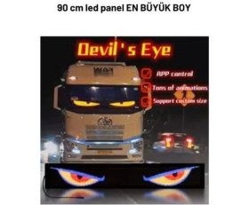 Resim Serreha Matrix LED Panel Cama Yapışan Yazı Yazan Telefon Kontrollü LED Ekran (16*96) Plus 90 cm 