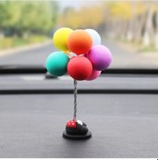 Resim Samdoo Renkli Mickey Balonlu Araç İçi Figür - Yapışkan Tabanlı Otomobil Aksesuarı 