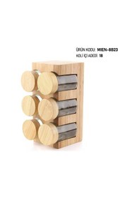 Resim Mien Bambu 6 Lı Baharatlık Mien-8b23 Ahşap 
