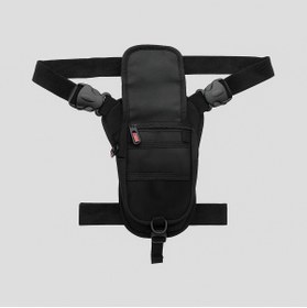 Resim CANARİS Taktikal Motosiklet Bel Bacak Çantası Su Geçirmez 1900D Kumaş 4 Gözlü Siyah Outdoor Sürüş Çantası 