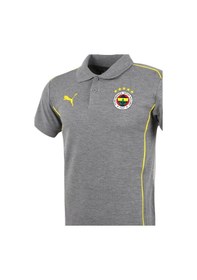 Resim 77829613 Fenerbahçe Lisanslı 2024/25 A Takım Polo Yaka Gri T-shirt Gri 