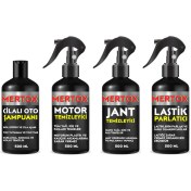 Resim Mertox Otomobil Araç Araba Oto Temizlik Seti Ürünleri Motor Jant Temizleyici Oto Şampuanı ve Lastik Parlatıcı 4X500ML 
