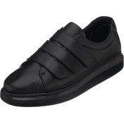 Resim Costo Shoes GG3313 Síyah Çift Katlı Termo Taban Üst Kalite Ekstra Rahat Kalıp Vip Deri Büyük Numara Erkek Spor Ayakkabı 