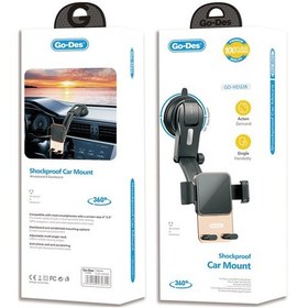 Resim Go-des Gd-hd328 360 Derece Dönebilen Vakumlu Tasarım Araç İçi Telefon Tutucu Siyah 