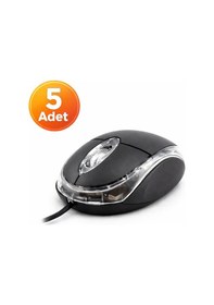 Resim 5 Adet - Koodmax Usb Optik Mouse 800 Dpı - Kablolu Maus - Işıklı W0015-n5-5adet 