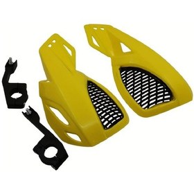 Resim Hightower Sarı 2 Adet 22mm Motosiklet El Koruyucu - Havalandırmalı, Ergonomik Atv Ve Cross Koruma 