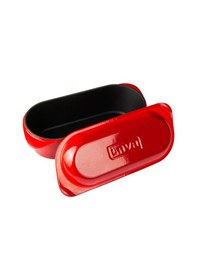 Resim Lava Döküm Ekmek Tenceresi Dikdörtgen 12X28Cm Kırmızı 