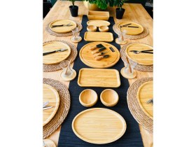 Resim Casa De Bella 6 Kişilik 38 Parça Bambu Kahvaltı Takımı 20 Cm 