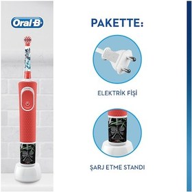 Resim Oral-B Çocuklar İçin Şarj Edilebilir Diş Fırçası D100 Cars Özel Seri 